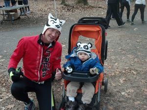 This guy in the red jacket and funny hat wouldn't stop trying to make me stop crying.